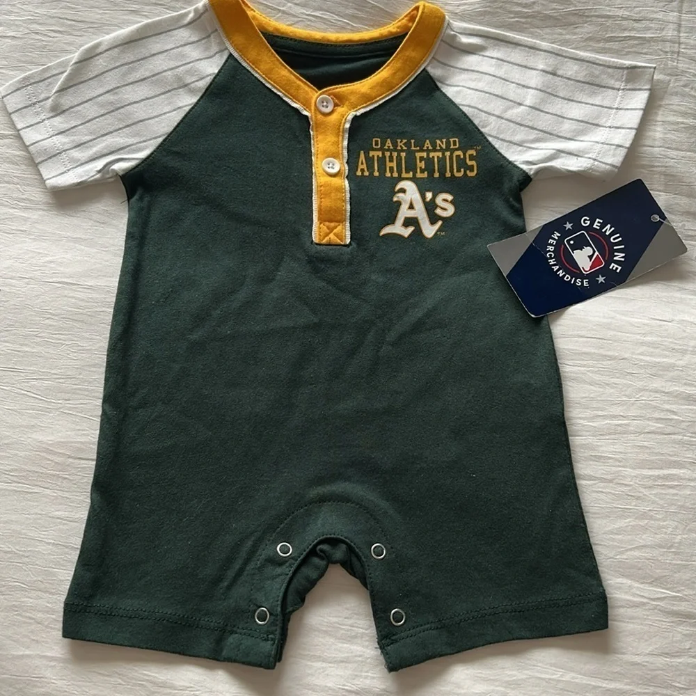 MLB Bodysuit One Piece Romper Infants 3M Oakland A's Athletics - New with tags